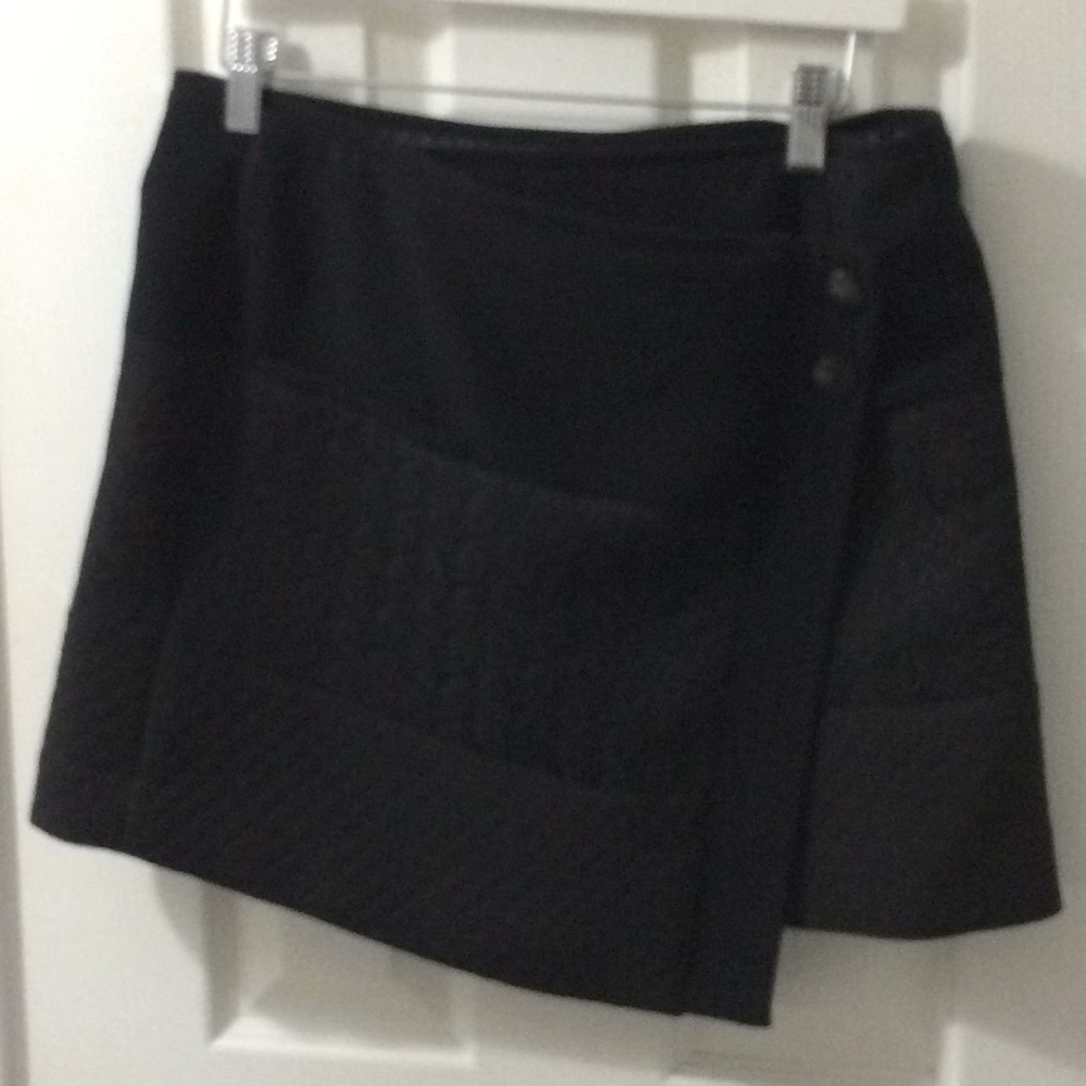 CAbi 3 tone/3pattern Black Button Skirt